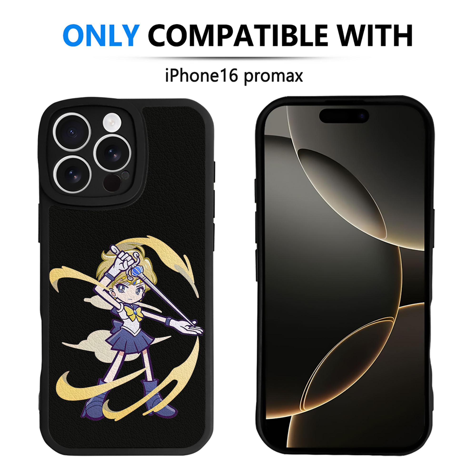 （画像用） 美少女戦士セーラームーン 天王はるか Sailor Moon Tenoh Haruka 【iPhone 16シリーズ対応】シリコンスマホケース（レザー調） 材質：シリコン